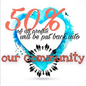50% of all profits will go back into the community